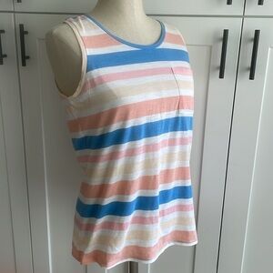Patagonia Organic Cotton Striped colorful Tank Top medium